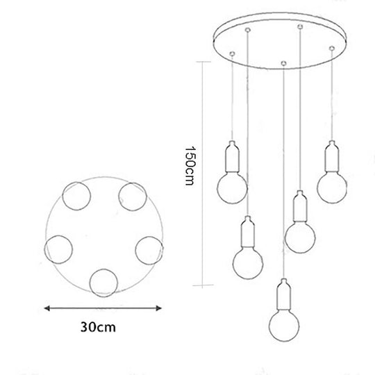 Acrylic Bubble Globe LED Modern Pendant Light Hanging Lamp Island Light