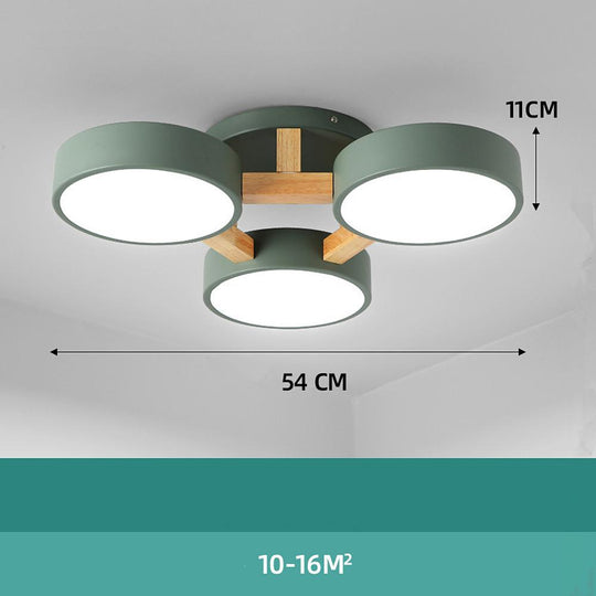 3-Circle LED Flush Mount Ceiling Light with Frosted Shades