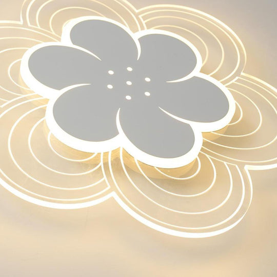 Flower Shaped Dimmable LED Modern Flush Mount Ceiling Light