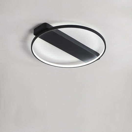 Circle Rectangle Combined LED Modern Flush Mount Ceiling Light