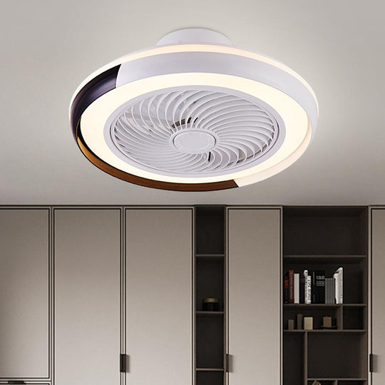 Modern Round Bladeless LED Ceiling Fan Light with Dimming