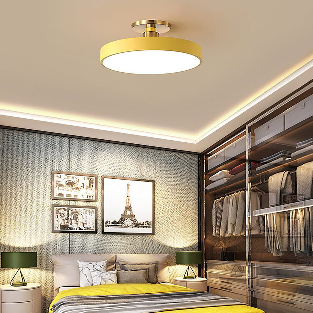 Thick Circular LED Flush Mount Ceiling Light