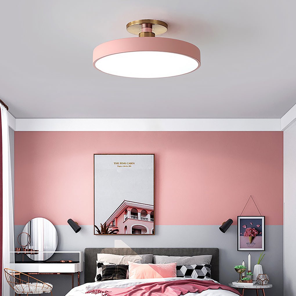 Thick Circular LED Flush Mount Ceiling Light