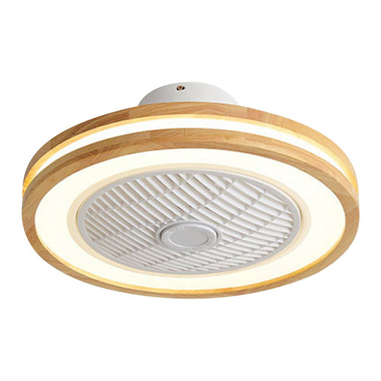 Three-Level Wind Regulation Nordic Bladeless Ceiling Fan with Light