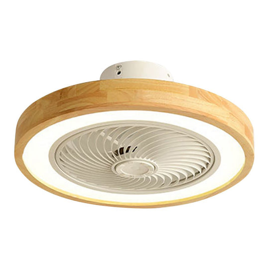 Three-Level Wind Regulation Nordic Bladeless Ceiling Fan with Light