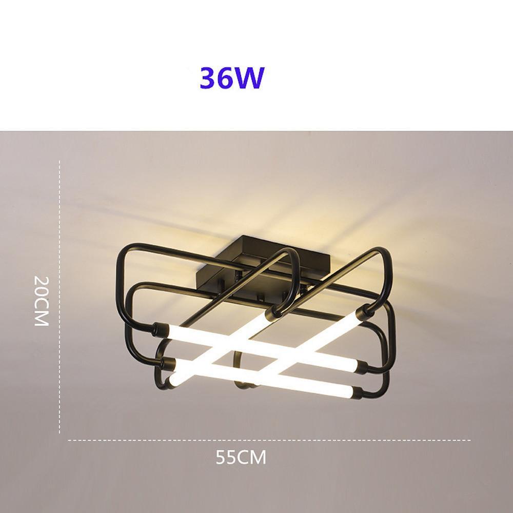 Geometric Lantern Dimmable LED Modern Ceiling Light Flush Mount Lighting