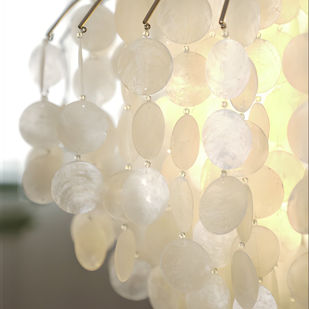 Tiered Capiz Shell Chandelier – Elegant French Style