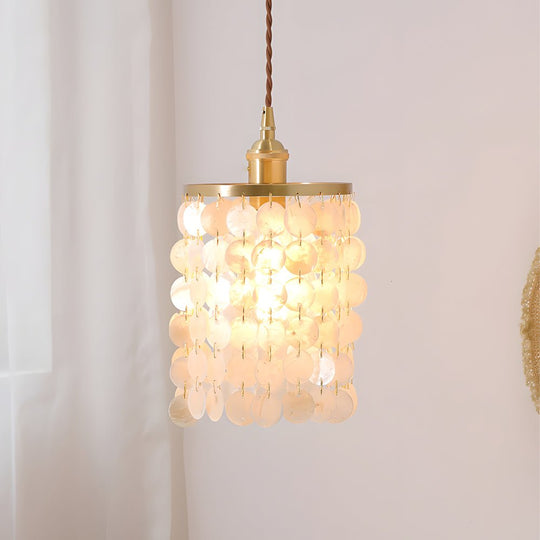 Capiz Shell Tiered Pendant Light