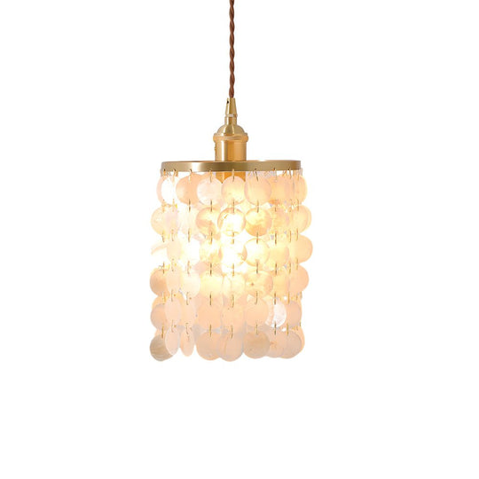 Capiz Shell Tiered Pendant Light