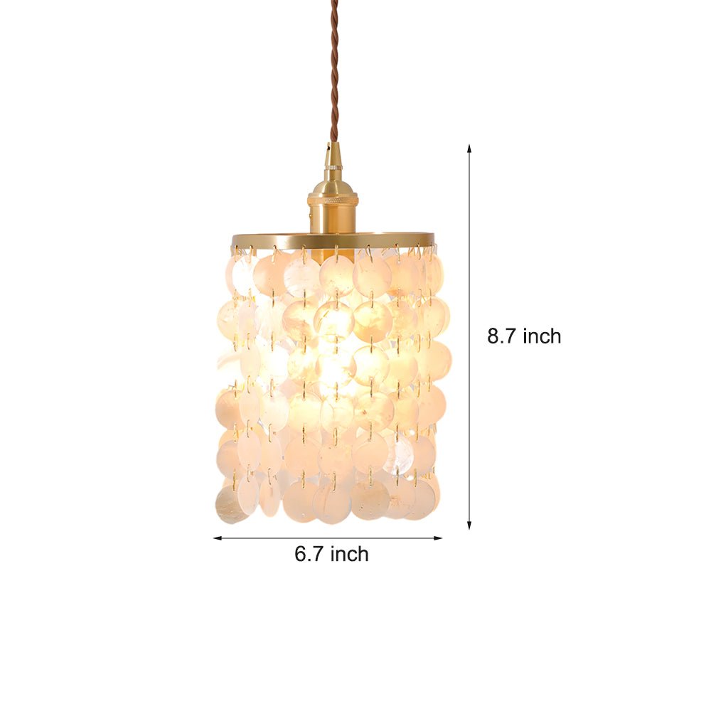 Capiz Shell Tiered Pendant Light