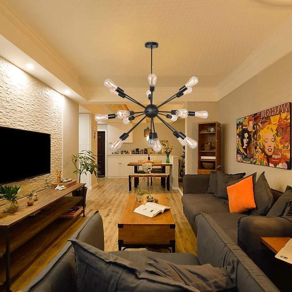 Cluster Sputnik Chandelier – Mid-Century 18-Bulb Design
