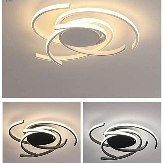 22" Scattered Semicircle Artistic Flush Mount LED Ceiling Light