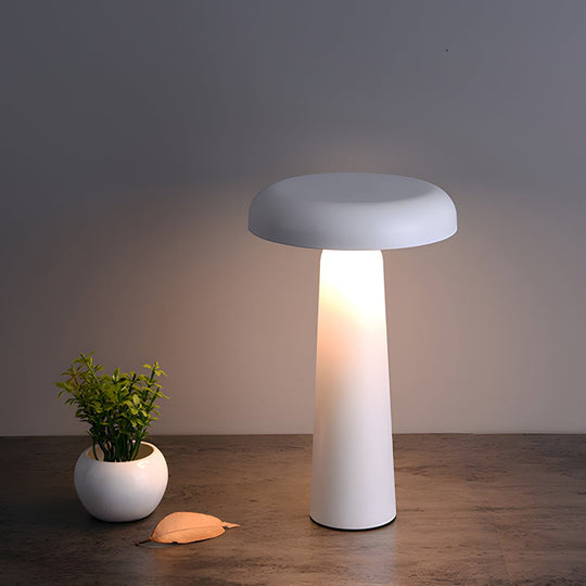 Tiltable Mushroom LED Table Lamp with Touch Dimming and USB Charging