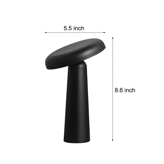 Tiltable Mushroom LED Table Lamp with Touch Dimming and USB Charging