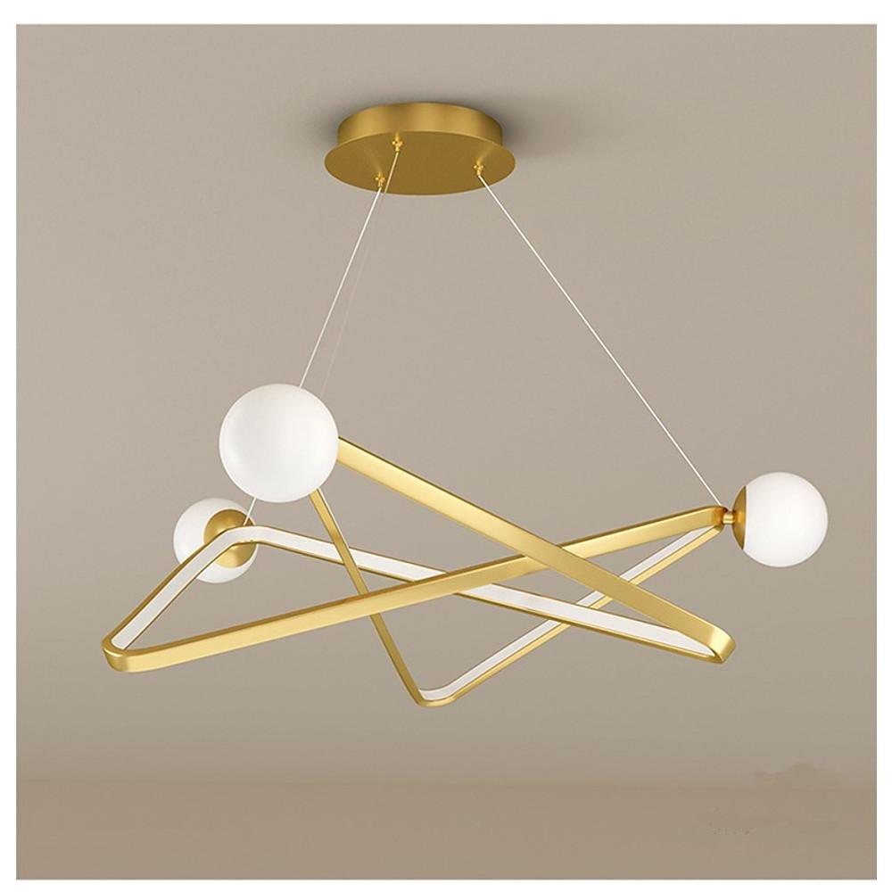 Geometric Design LED Modern Glass Chandelier