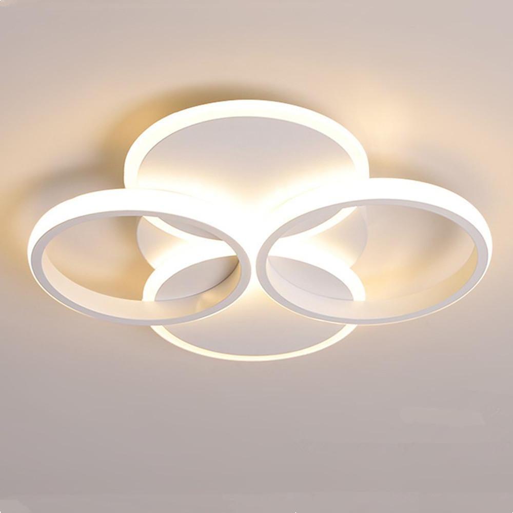4-Circle Modern LED Flush Mount Ceiling Light – Geometric Design