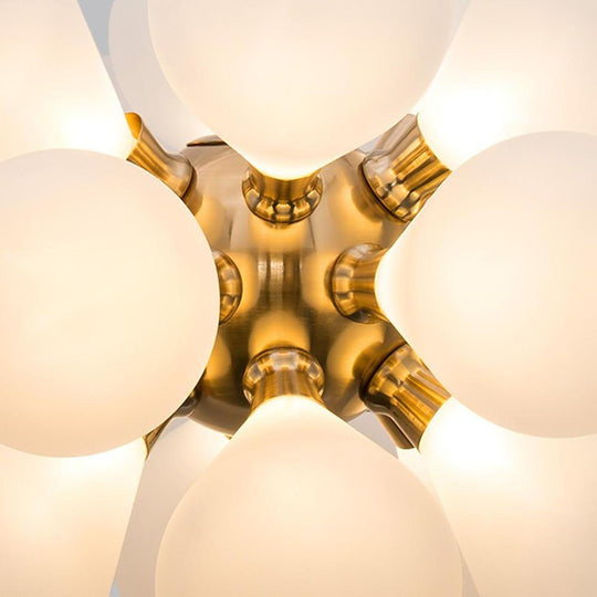 Retro Glass Globe 18-Bulb LED Chandelier