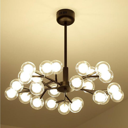 25-Light LED Cluster Glass Bubble Sputnik Chandelier