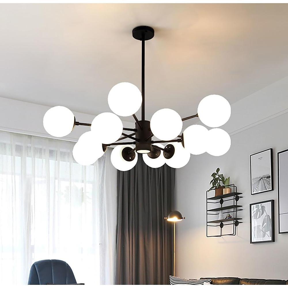 Nordic Glass Globe Cluster Chandelier