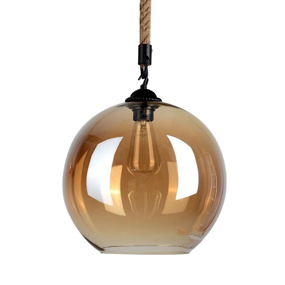 Electroplated Glass Globe LED Modern Pendant Light