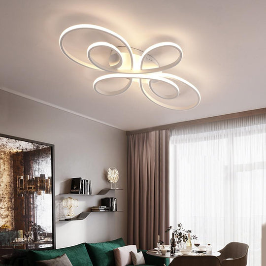 Ornate Wave Nordic LED Flush Mount Ceiling Light