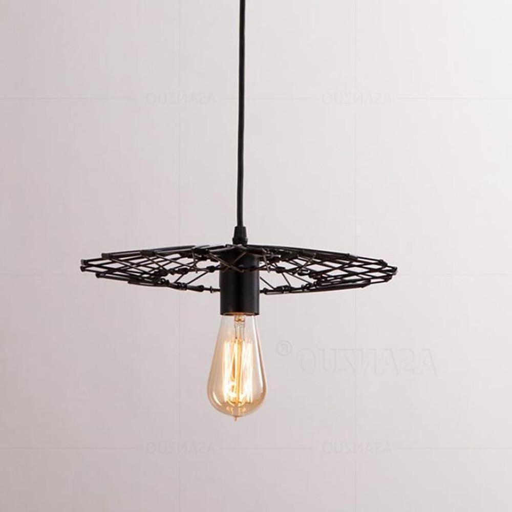 Wire Lantern Country Metal Pendant Light