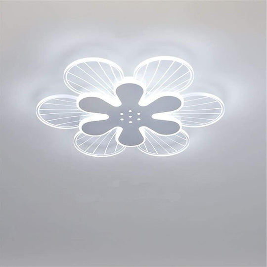 Flowers Shapes LED White Modern Ceiling Light – Flush Mount