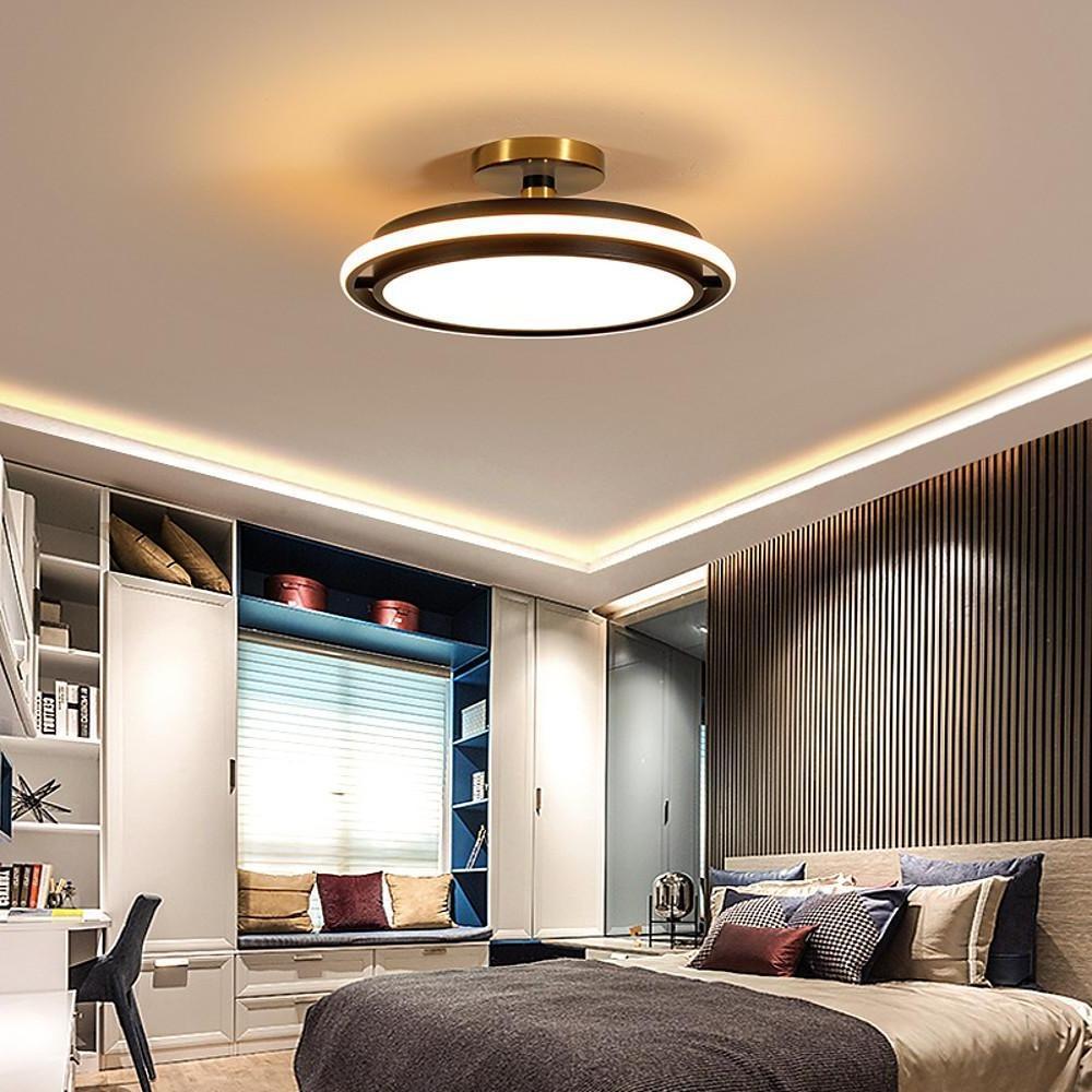 Circular LED Modern Flush Mount Ceiling Light Minimalist Metal Design