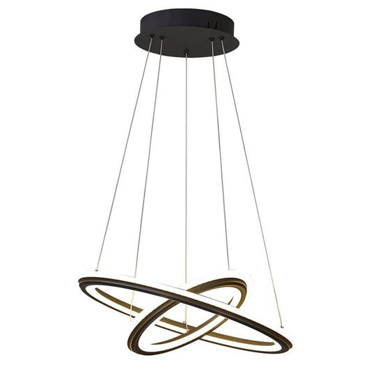 2 Light Circles Shaped LED Nordic Chandeliers Hanging Ceiling Lights