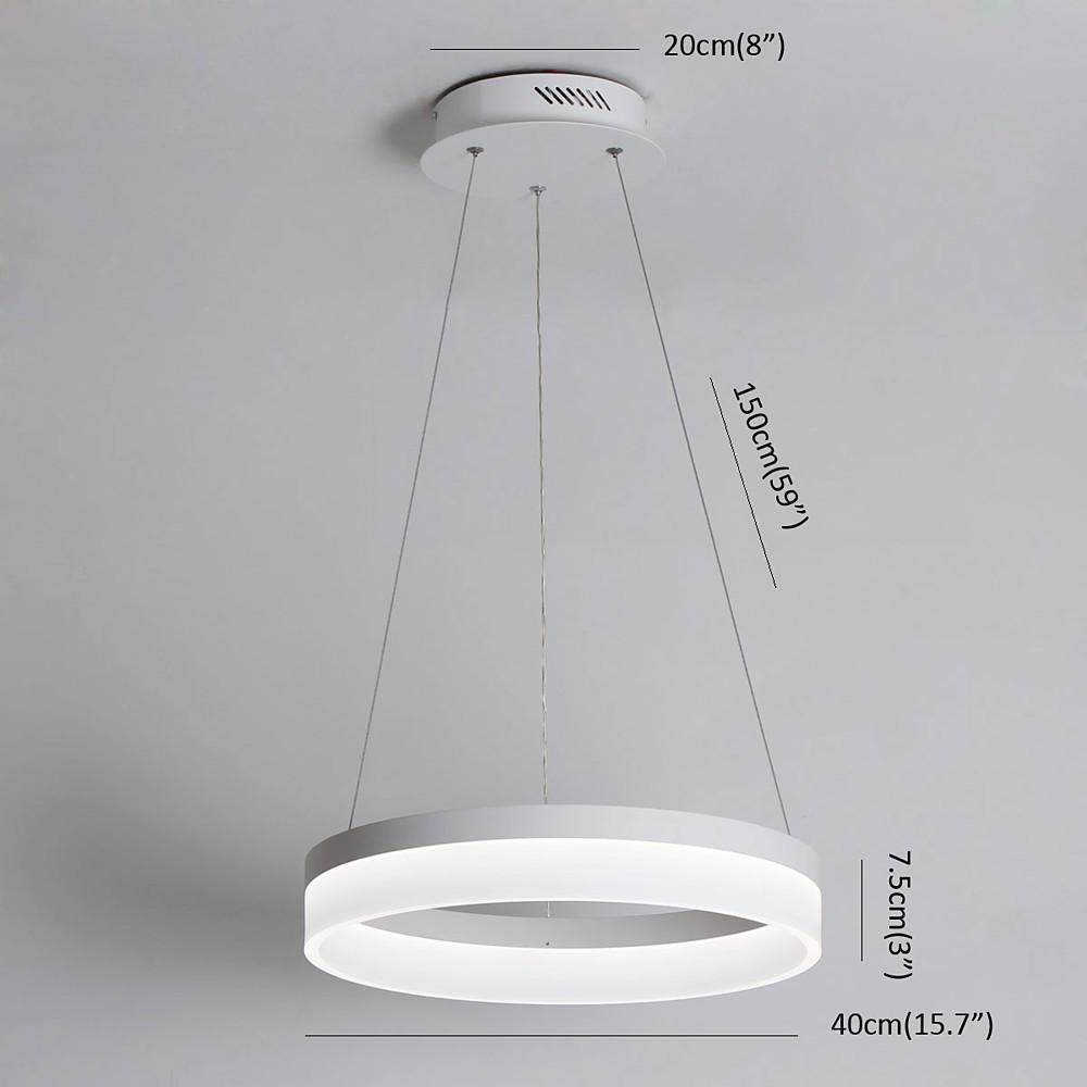 Circular Contemporary – Aluminum Acrylic LED Pendant Ceiling Light