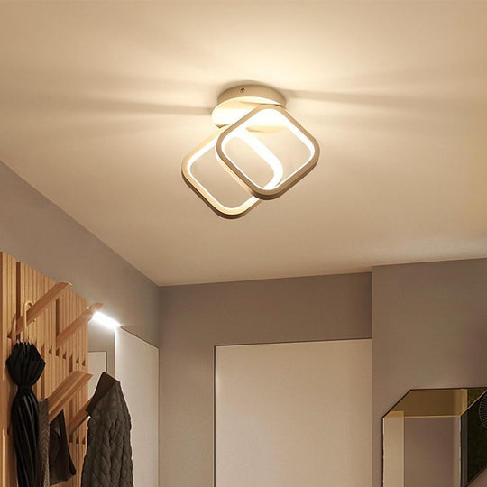 2 Ring Minimalist LED Flush Mount Ceiling Light