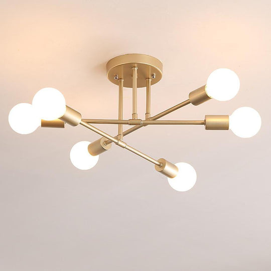 6-Light Globe LED Sputnik Chandelier