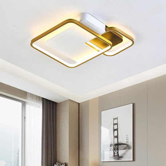 Multiple Square Circular LED Nordic Flush Mount Ceiling Light