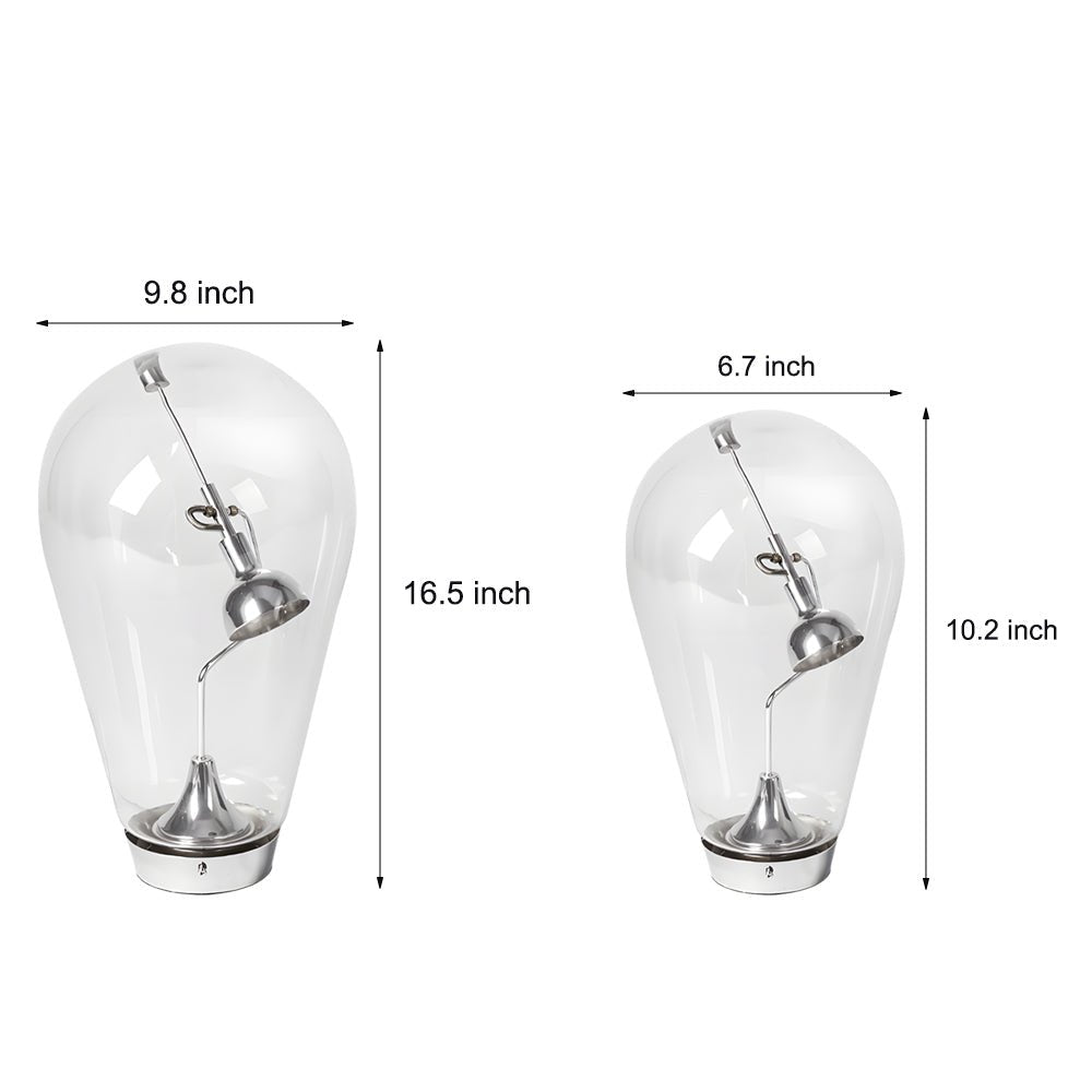 Touch-Dimming Glass Bulb Home Office Desk Lamp with Magnetic Control