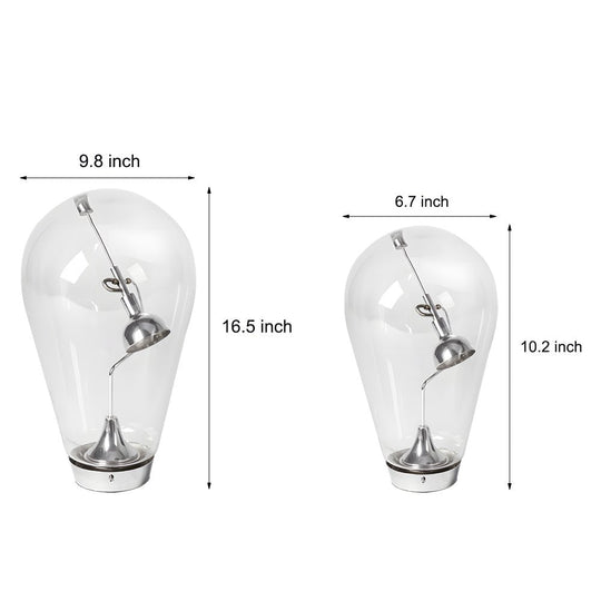 Touch-Dimming Glass Bulb Home Office Desk Lamp with Magnetic Control