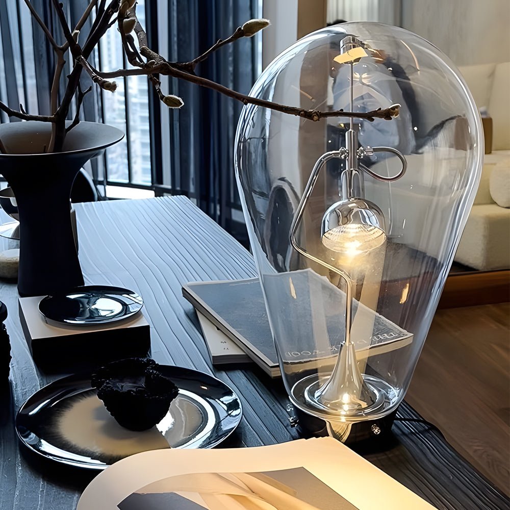 Touch-Dimming Glass Bulb Home Office Desk Lamp with Magnetic Control
