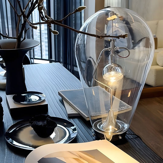 Touch-Dimming Glass Bulb Home Office Desk Lamp with Magnetic Control