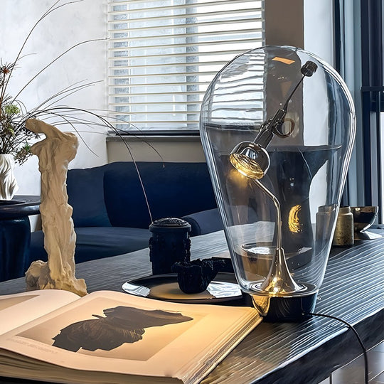 Touch-Dimming Glass Bulb Home Office Desk Lamp with Magnetic Control