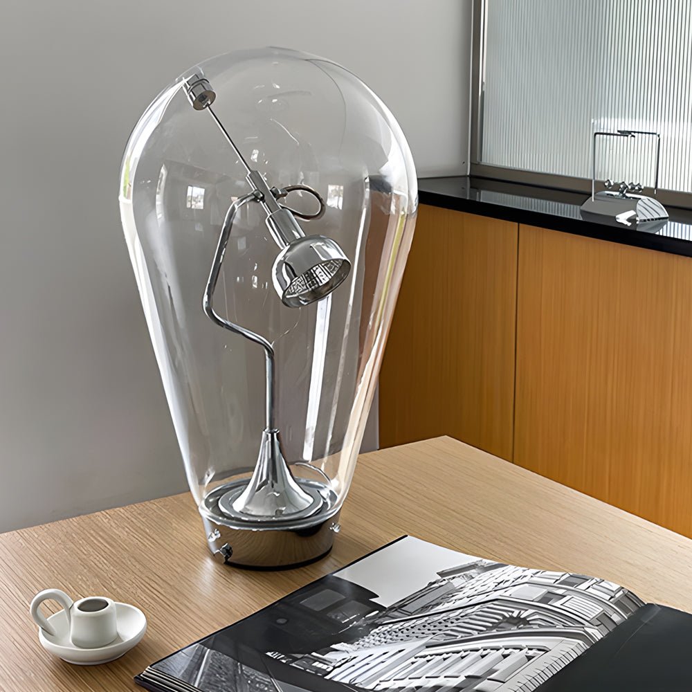 Touch-Dimming Glass Bulb Home Office Desk Lamp with Magnetic Control