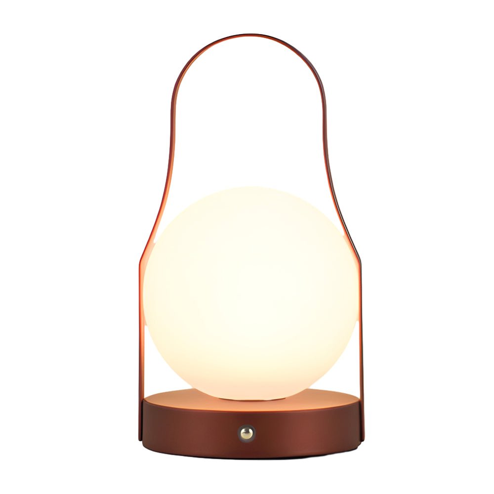 Rechargeable LED Brass Lantern Table Lamp with Touch Control