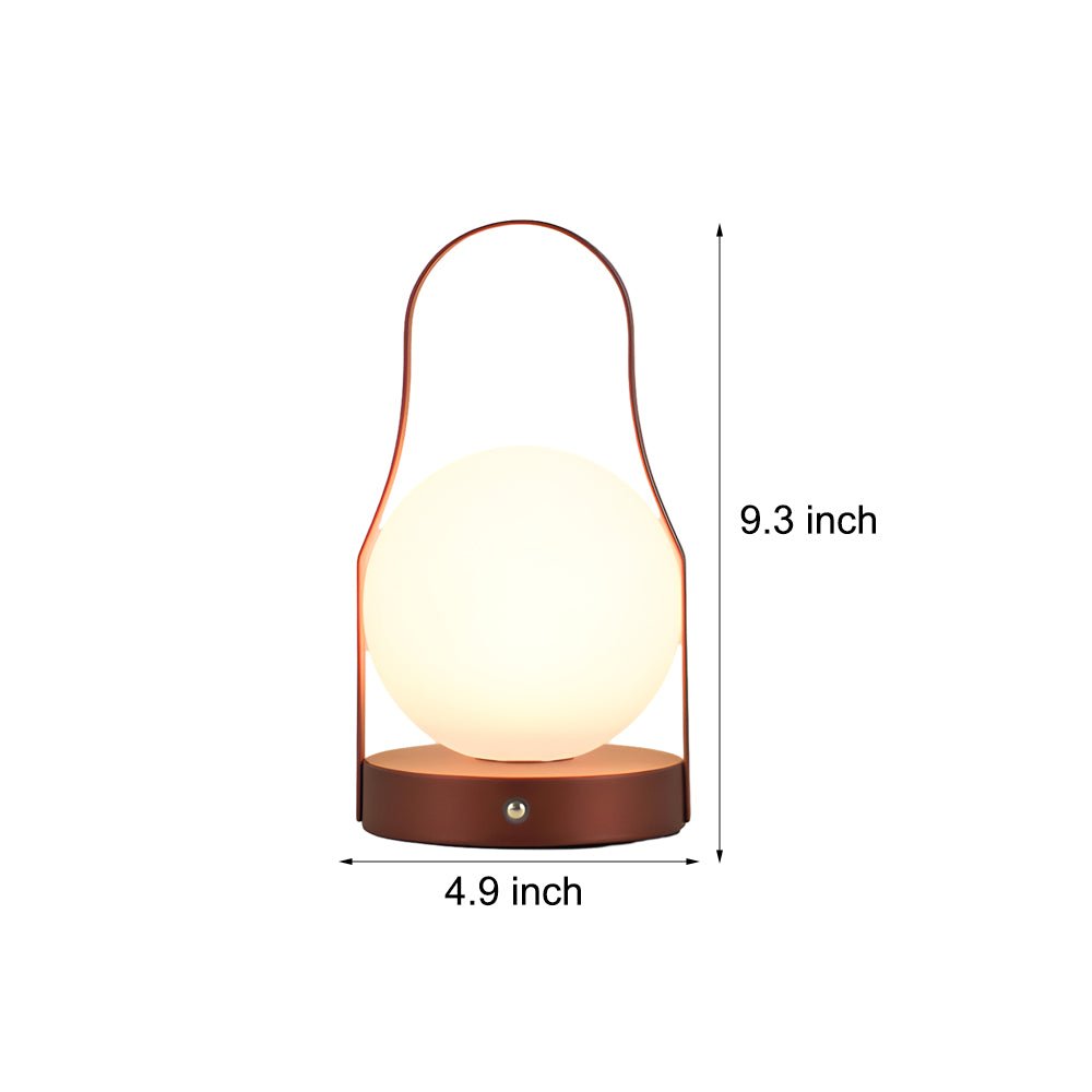 Rechargeable LED Brass Lantern Table Lamp with Touch Control