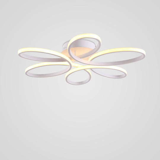 Flower Petal Dimmable LED Modern Ceiling Light Flush Mount Lighting