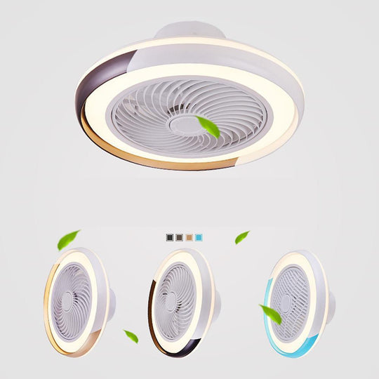 Modern Round Bladeless LED Ceiling Fan Light with Dimming