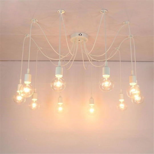Cluster Spider Pendant Lighting 10 Heads DIY Adjustable Ceiling Light