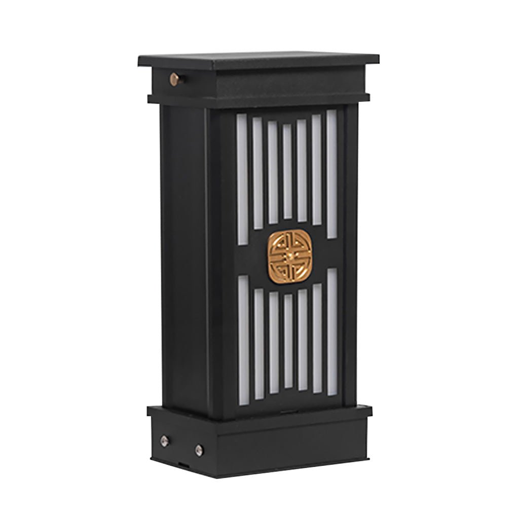 Traditional Retro Black LED Post Light for Outdoor Gardens