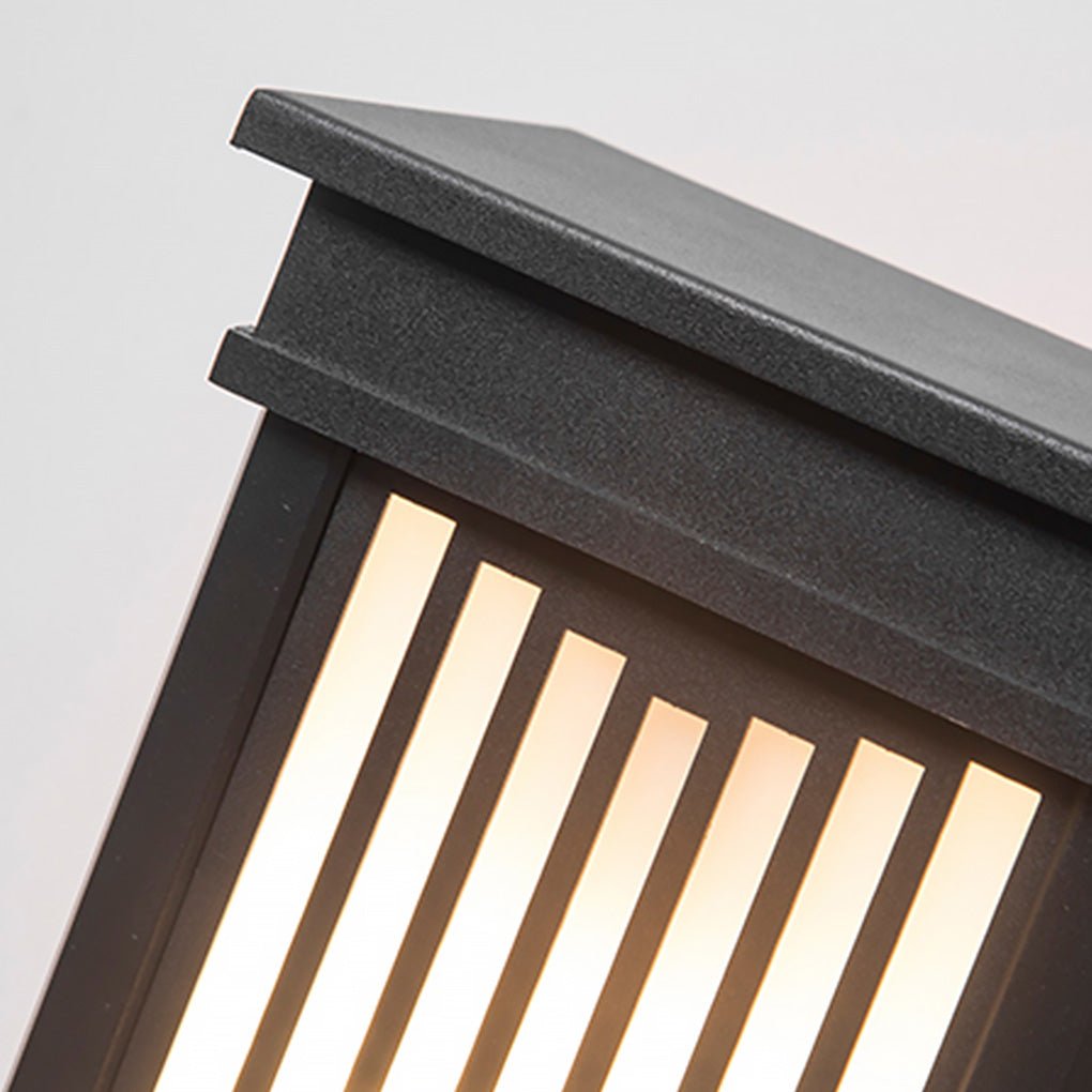 Traditional Retro Black LED Post Light for Outdoor Gardens