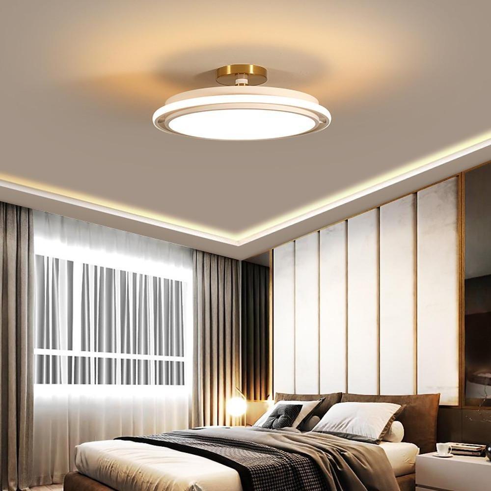 Circular LED Modern Flush Mount Ceiling Light Minimalist Metal Design