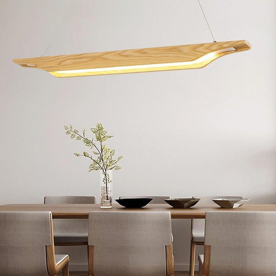 Unique Wood Design LED Modern Rustic Pendant Light
