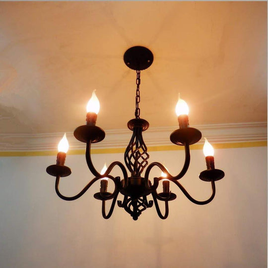 6-Light Candle Pendant Chandelier