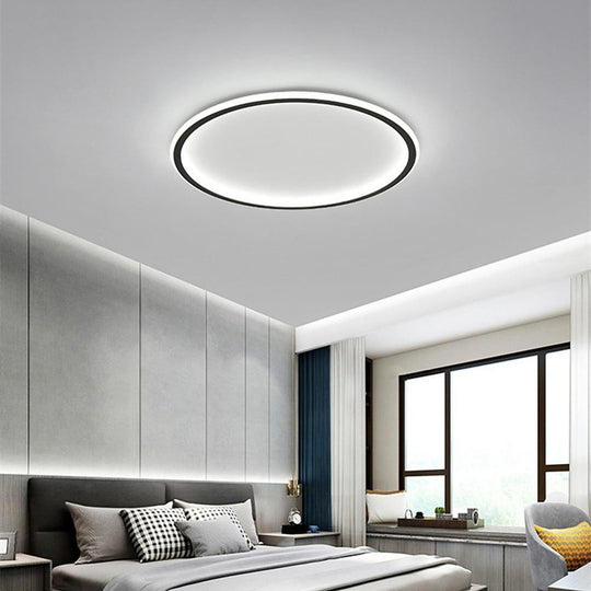 Flush Mount Dome LED Ceiling Light with Minimalist Acrylic Metal Design